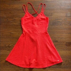 Superdry Neon Orange Fit and Flare Dress